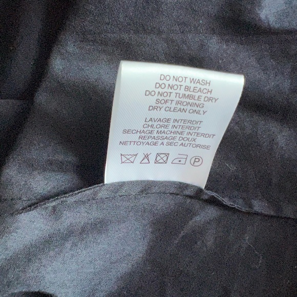 New IRO Paula Metallic Silk Tie-Front Dress Black/Silver Cotton Lined Sz 38 S - Picture 14 of 16